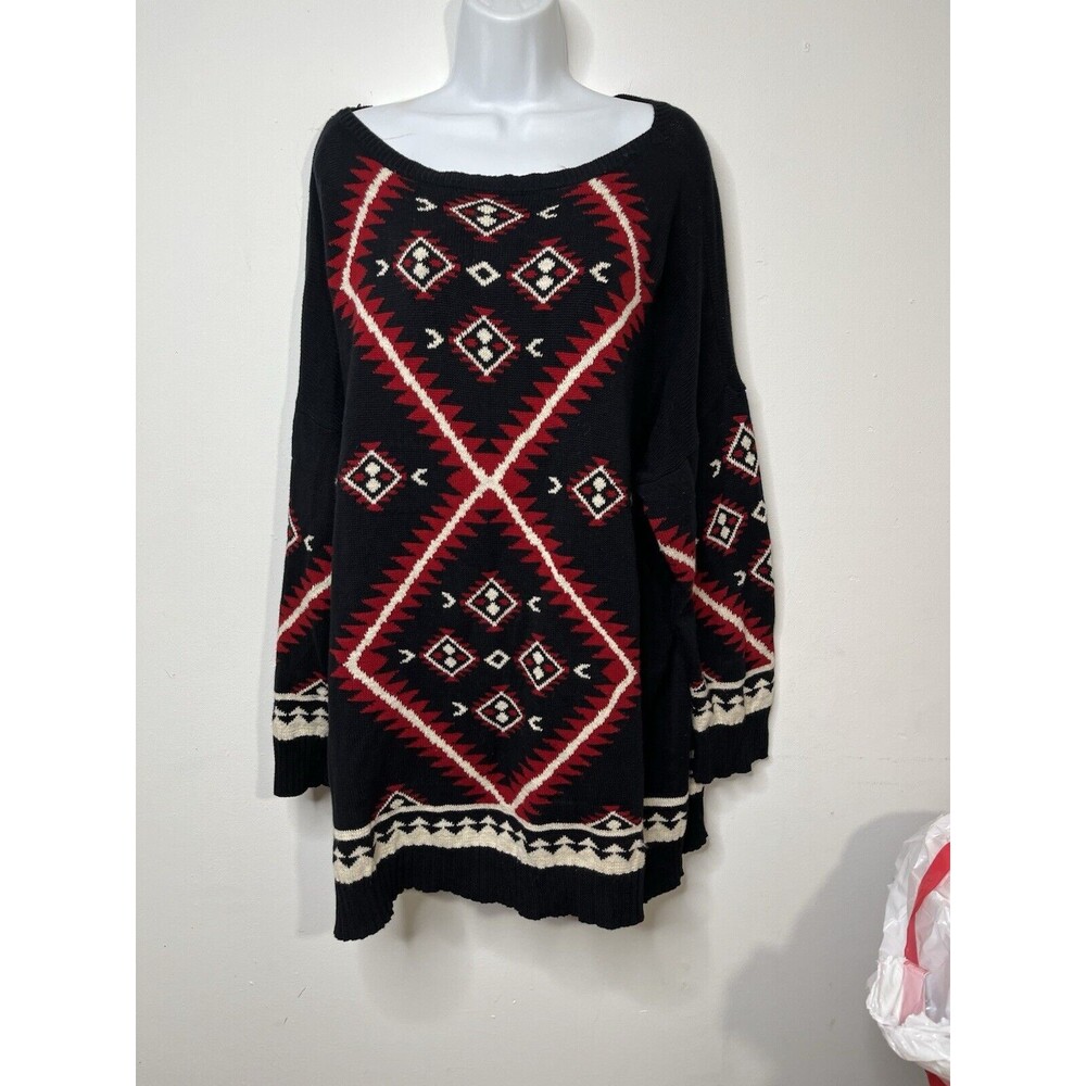Ralph Lauren Aztec Western Cable Knit Cotton Sweater 3D Knit 3X